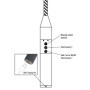 Bachetta elettrica ricaricabile livello di intensità regolabile accessorio bondage elettrico