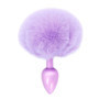 Plug anale in metallo liscio con coda Bunnytail sextoys stimolatore anale