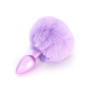 Plug anale in metallo liscio con coda Bunnytail sextoys stimolatore anale