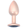 Tappo Anale Dilatatore Plug Con Gemma Oro