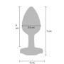 Tappo Anale Dilatatore Plug Con Gemma Oro