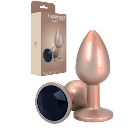 Tappo Anale Dilatatore Plug Con Gemma Oro