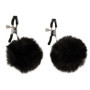 Pinze per capezzoli con pompon costrittivo bondage nipple clamps
