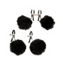 Pinze per capezzoli con pompon costrittivo bondage nipple clamps