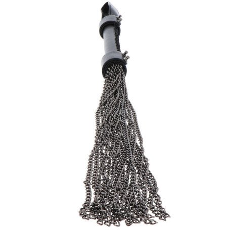 Frusta in vera pelle con Catene In Metallo