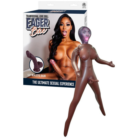 Bambola gonfiabile transessuale con dildo realistico bocca e ano aperto masturbatore maschile