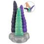 Dildo creature triplo tentacolo realistico in silicone multicolor stimolatore anale vaginale