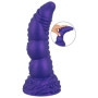 Dildo monster demone in silicone con ventosa con rilievi stimolatore vaginale anale