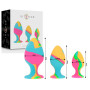 Set plug anali 3 pz multicolore dilatatore anale multicolore