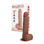 Vibratore realistico dildo vibrante con testicoli ricaricabile stimolatore vaginale