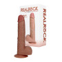 Vibratore realistico dildo vibrante con testicoli ricaricabile stimolatore vaginale