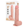 Dildo vibrante realistico con ventosa fallo con testicoli stimolatore vaginale ricaricabile