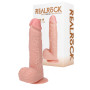 Dildo vibrante realistico con ventosa fallo con testicoli stimolatore vaginale ricaricabile