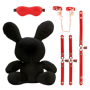 Peluche rabbit bondage Velvet Black peluche bdsm regalo erotico divertente
