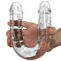 Dildo doppio stimolatore anale vaginale fallo morbido realistico doppia penetrazione