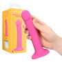 Vibratore vaginale in silicone con ventosa fallo vibrante ricaricabile