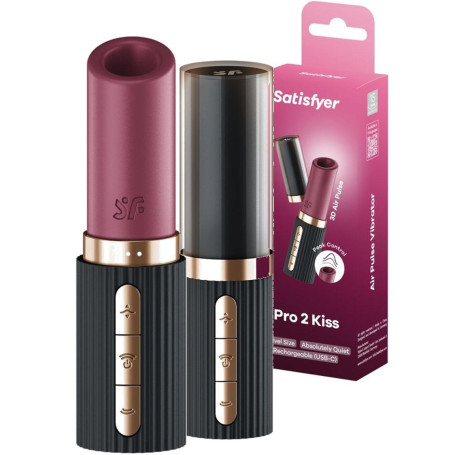 Rossetto vibrante Satisfeyer pro kiss 2 vibratore portatile in silicone con air pulse
