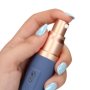 Vibratore da viaggio con scomparto lubrificante stimolatore vaginale clitoride ricaricabile in silicone