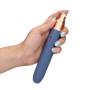 Vibratore da viaggio con scomparto lubrificante stimolatore vaginale clitoride ricaricabile in silicone