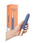 Vibratore da viaggio con scomparto lubrificante stimolatore vaginale clitoride ricaricabile in silicone