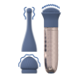 Vibratore con 3 pz intercambiabili ricaricabile stimolatore clitoride vaginale in silicone sextoys per lei
