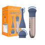 Vibratore con 3 pz intercambiabili ricaricabile stimolatore clitoride vaginale in silicone sextoys per lei