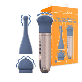 Vibratore con 3 pz intercambiabili ricaricabile stimolatore clitoride vaginale in silicone sextoys per lei
