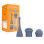 Vibratore con 3 pz intercambiabili ricaricabile stimolatore clitoride vaginale in silicone sextoys per lei