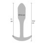 Plug anale dildo liscio nero dilatatore anale in silicone size large