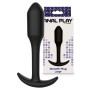 Plug anale dildo liscio nero dilatatore anale in silicone size large