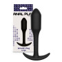 Plug anale dildo liscio nero dilatatore anale in silicone size large