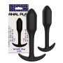 Plug anale dildo liscio nero dilatatore anale in silicone size large