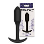 Plug anale dildo liscio nero dilatatore anale in silicone size large