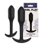 Plug anale dildo liscio nero dilatatore anale in silicone size large