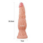 Dildo Monster Nature in silicone morbido con ventosa stimolatore vaginale