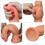 Dildo Monster Nature in silicone morbido con ventosa stimolatore vaginale