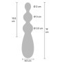 Dildo vibrante anale in silicone 3 sfere liscie vibranti ricaricabile