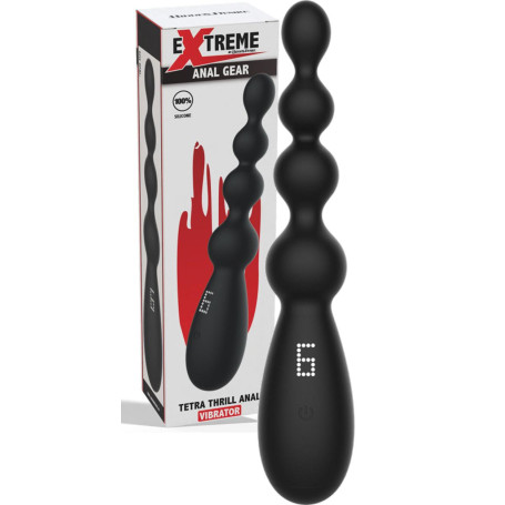Dildo vibrante con sfere anali liscie in silicone ricaricabile stimolatore anale vibrante