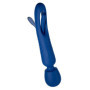 Vibratore 2 in 1 testa e lingua vibrante stimolatore vaginale anale in silicone morbido ricaricabile