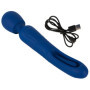 Vibratore 2 in 1 testa e lingua vibrante stimolatore vaginale anale in silicone morbido ricaricabile