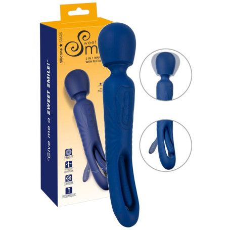 Vibratore 2 in 1 testa e lingua vibrante stimolatore vaginale anale in silicone morbido ricaricabile