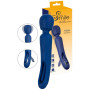 Vibratore 2 in 1 testa e lingua vibrante stimolatore vaginale anale in silicone morbido ricaricabile