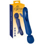 Vibratore 2 in 1 testa e lingua vibrante stimolatore vaginale anale in silicone morbido ricaricabile
