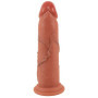 Dildo realistico dual density in silicone stimolatore vaginale anale morbido con ventosa