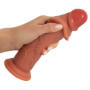 Dildo realistico dual density in silicone stimolatore vaginale anale morbido con ventosa