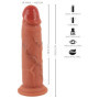 Dildo realistico dual density in silicone stimolatore vaginale anale morbido con ventosa
