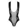 Body erotico a rete scollato con cavallo aperto lingerie sexy per lei