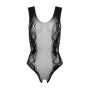 Body erotico a rete scollato con cavallo aperto lingerie sexy per lei