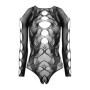 Body sensuale donna con cavallo aperto in pizzo elastico lingerie erotica per lei