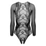 Body sensuale donna con cavallo aperto in pizzo elastico lingerie erotica per lei